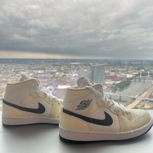 Nike Cream and Black High-Top Sneakers